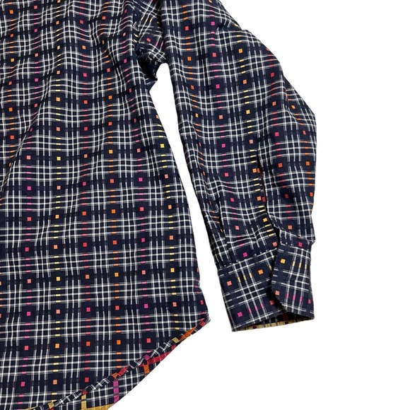 Vluxe By Lucky Nahum Reversible long sleeve button down 2XL Colorful Checked - Picture 11 of 12